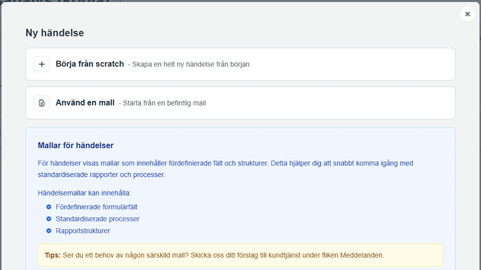 Hur använder mottagaren mallen?