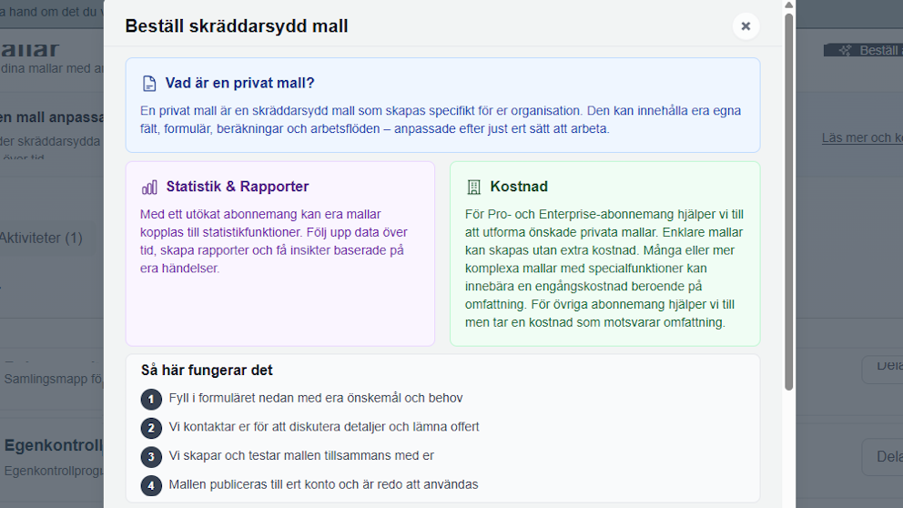 Hur skapar du en egen mall?